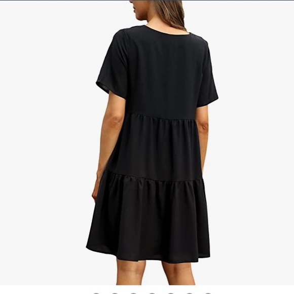 Women's Loose Swing Dress Casual Short Flowy Tunic Babydoll Dress ( WITH TAG ) - Picture 6 of 7